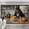 Edge Collections - 24" x 36" - Multicolor - Bloodhound Fall Kitchen Pumpkins Doormat Indoor Outdoor Rug - 1 Piece